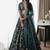 Turquoise Green Heavy Velvet Cording Embroidery Designer Lehenga Choli Set