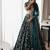 Turquoise Green Heavy Velvet Cording Embroidery Designer Lehenga Choli Set