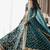 Turquoise Green Heavy Velvet Cording Embroidery Designer Lehenga Choli Set