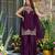 Embroidery Fandy Satin Fabric Straight Kurta Palazzo and Dupatta Set