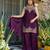Embroidery Fandy Satin Fabric Straight Kurta Palazzo and Dupatta Set