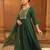 Women's Beautiful Embroidery Work Viscose Silk Fabric Flared Kurta Pant and Dupatta Set