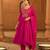 Embroidery Viscose Silk Fabric Flared Kurta Pant and Dupatta Set