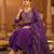 Embroidery Viscose Silk Fabric Flared Kurta Pant and Dupatta Set