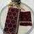 maroon color Sequins With Zari Thread Embroidery work with cutwork Border Chiffon saree
