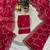 red color Sequins With Zari Thread Embroidery work with cutwork Border Chiffon saree