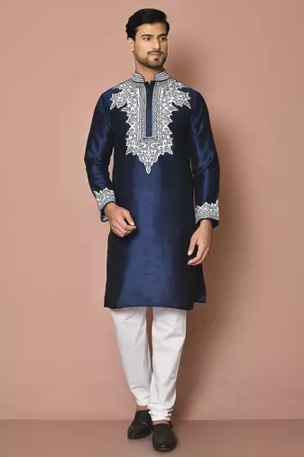 Bluesilk kurta churidar for men's