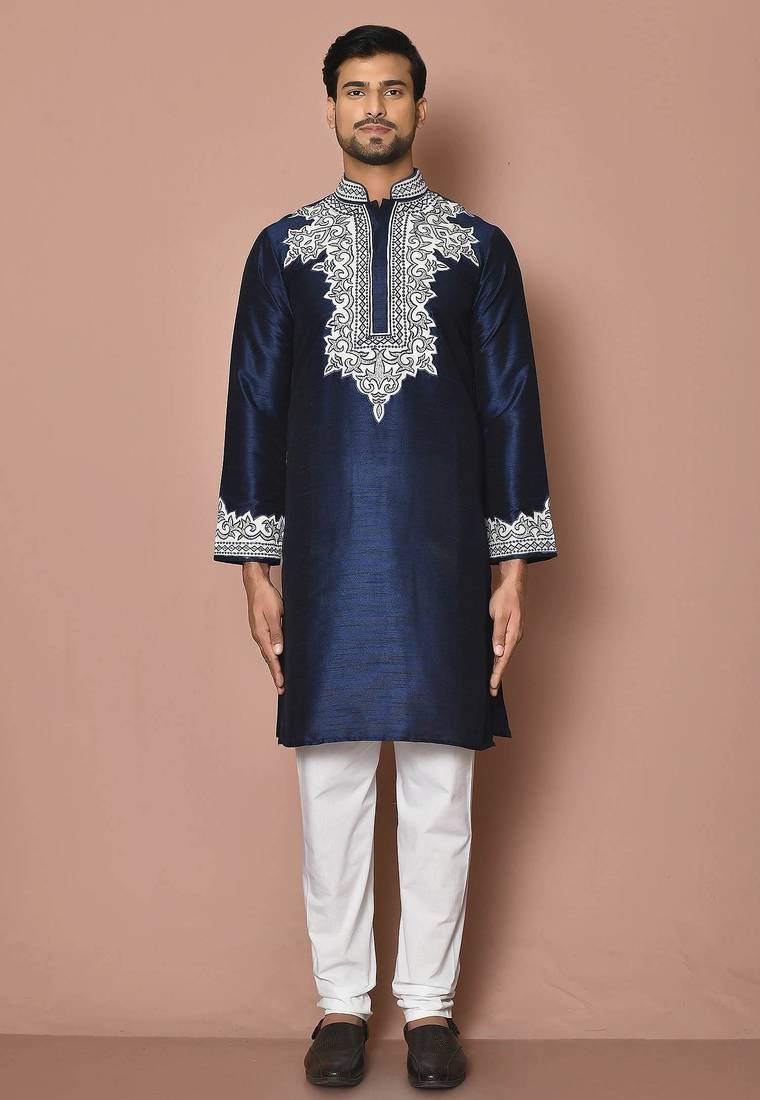 Bluesilk kurta churidar for men's