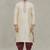 Fawn art silk kurta patiyala for mens