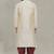 Fawn art silk kurta patiyala for mens