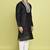 Black silk latest kurta pant for festive