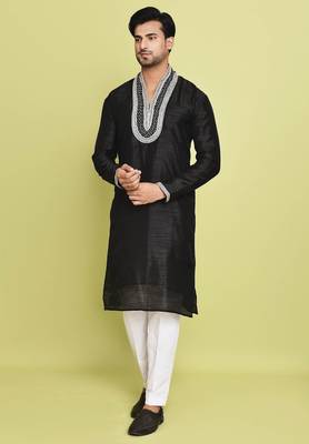 Pista green cotton kurta for men's 1