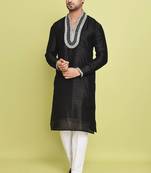 Pista green cotton kurta for men's