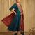 Embroidery Vichitra Silk Fabric Flared Anarkali Pant and Dupatta Set