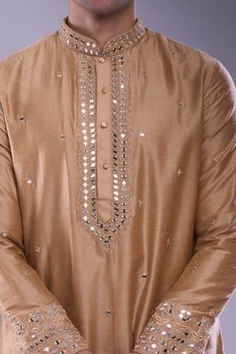 Chiku mirror embroidery kurta pant for men's 4