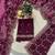 Wine color Sequins With Zari Thread Embroidery work with cutwork Border Chiffon saree