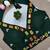 Green navratri kodi mirror work rayon silk blend  blouse blouse