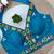 Blue navratri kodi mirror work rayon silk blend  blouse blouse