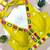 Yellow navratri kodi mirror work rayon silk blend blouse blouse