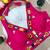 Pink navratri kodi mirror work rayon silk blend blouse blouse