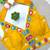Yellow navratri kodi mirror work rayon silk blend blouse blouse
