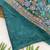 Emerald Color Original flower design work work with floral design Silk blend Saree