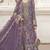 Lavendar heavy zari work kurti suit set