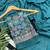 Emerald Color Original flower design work work with floral design Silk blend Saree