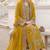 Mustard yellow heavy zari work kurti suit set