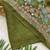 Mahendi Color Original flower design work work with floral design Silk blend Saree