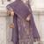 Lavendar heavy zari work kurti suit set