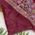Maroon Color Original flower design work work with floral design Silk blend Saree