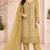 Elegant yellow fancy sequins embroidery dress material set