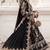 Black heavy zari work kurti suit set