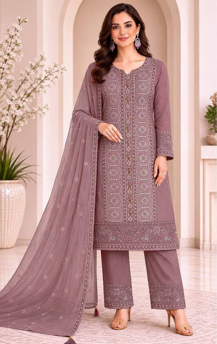 Elegant oniun fancy sequins embroidery dress material set