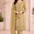 Elegant yellow fancy sequins embroidery dress material set
