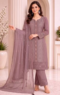 Elegant oniun fancy sequins embroidery dress material set 2