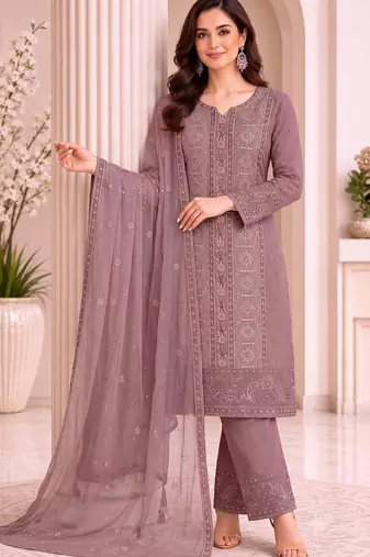 Elegant oniun fancy sequins embroidery dress material set