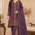 Wine heavy embroidery kurti set with scallop border dupatta | festive designer suit