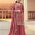 Peach heavy sequins & embroidery dress material with scalloped border dupatta