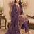 Wine heavy embroidery kurti set with scallop border dupatta | festive designer suit