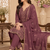 Oniun heavy embroidery kurti set with scallop border dupatta | festive designer suit