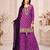 Pink  leheriya print embroidered georgette kurta set with dupatta