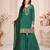 Green leheriya print embroidered georgette kurta set with dupatta