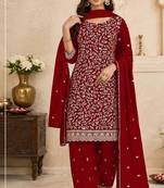 Festive wear unstitched suit with dupatta