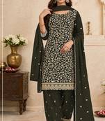 Festive wear unstitched suit with dupatta