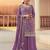Lavender heavy sequins & embroidery dress material with scalloped border dupatta