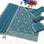 Teal heavy sequins & embroidery dress material with scalloped border dupatta