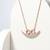925 Sterling Silver Rose Gold  Infinity Crescent Moon Pendant Necklace Set  for Women