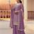 Lavender heavy sequins & embroidery dress material with scalloped border dupatta